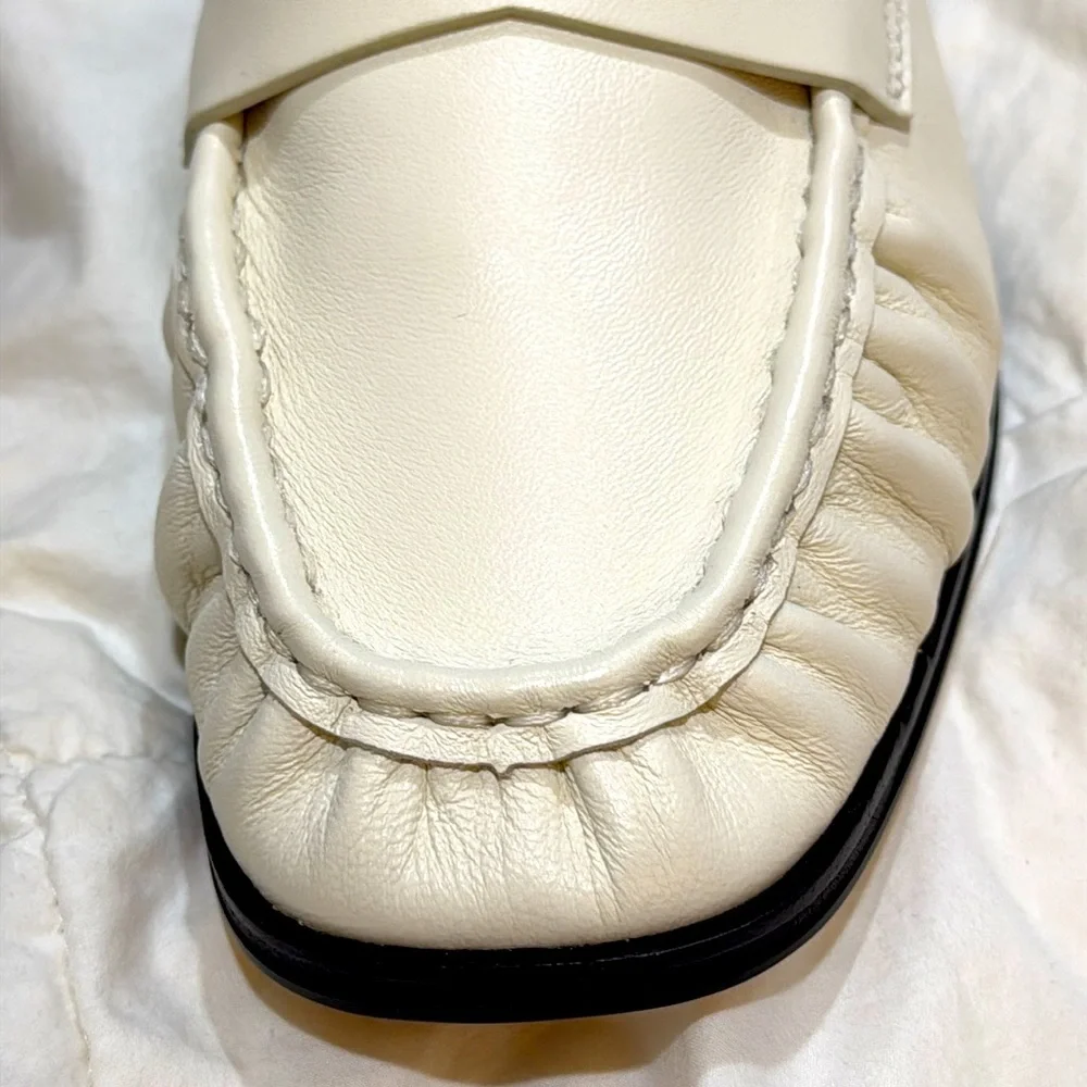 J.Crew Madison ruched loafers in leather sz9 NEW - Picture 7 of 9